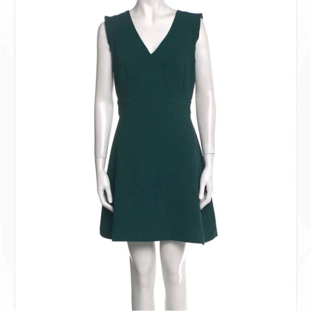 Sandro forest green a-line dress small
